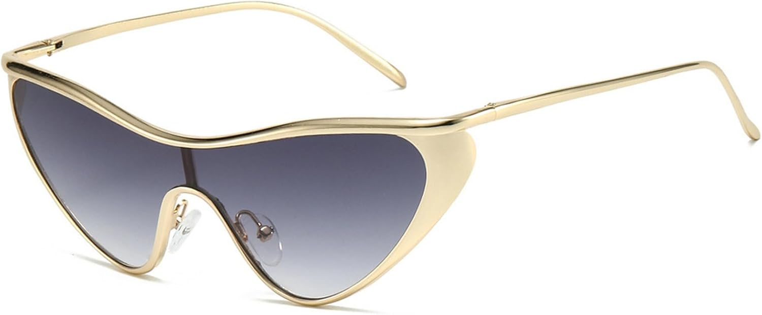 

Солнцезащитные очки в стиле панк «кошачий глаз» в стиле Y2K для женщин, роскошные цельные солнцезащитные очки 2025 года, винтажные очки-щитки с защитой от УФ-излучения UV400, модные солнцезащитные очки mincl, C3