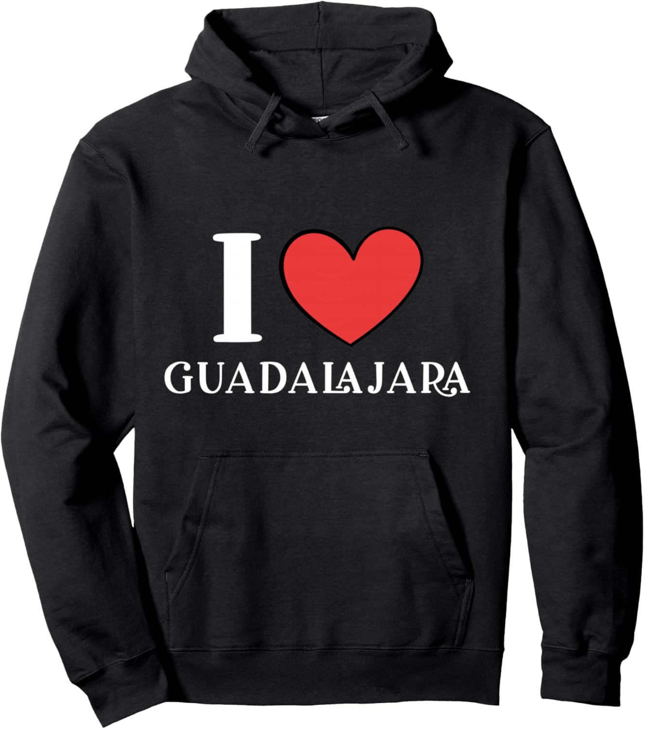 

Толстовка с надписью «Я люблю Гвадалахару, Мексика, отдых» Mexico Love Apparel, черный