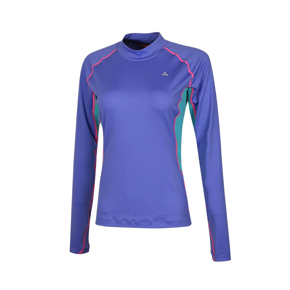 Nike Футболка женская Purple Stand Collar Moderate