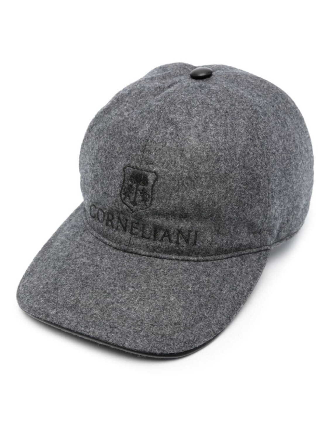 

Corneliani кепка из вирджинской шерсти с вышитым логотипом, серый