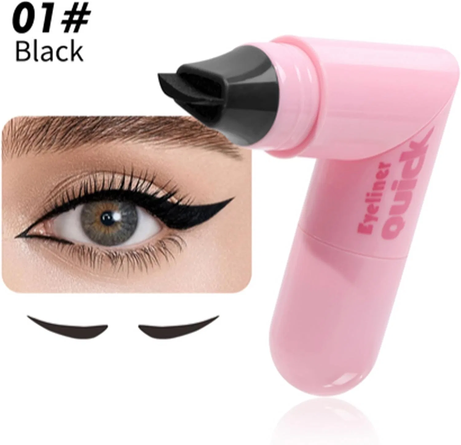 Подводка для глаз штамп Eyeliner Stamp, черный, No brand — фото 4