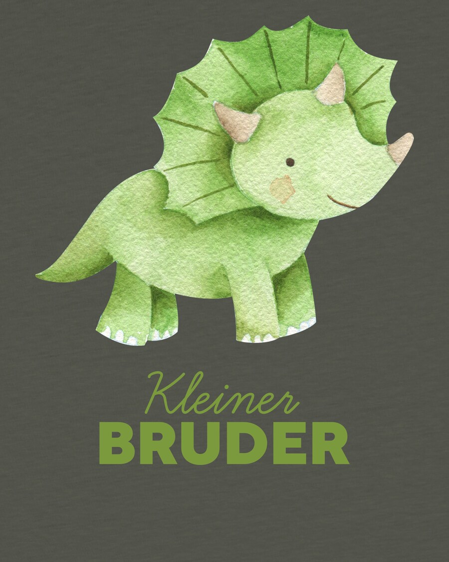Рубашка watabout.kids Dinosaurier 01 Kleiner Bruder, хаки/оливковый/светло-зеленый — фото 4