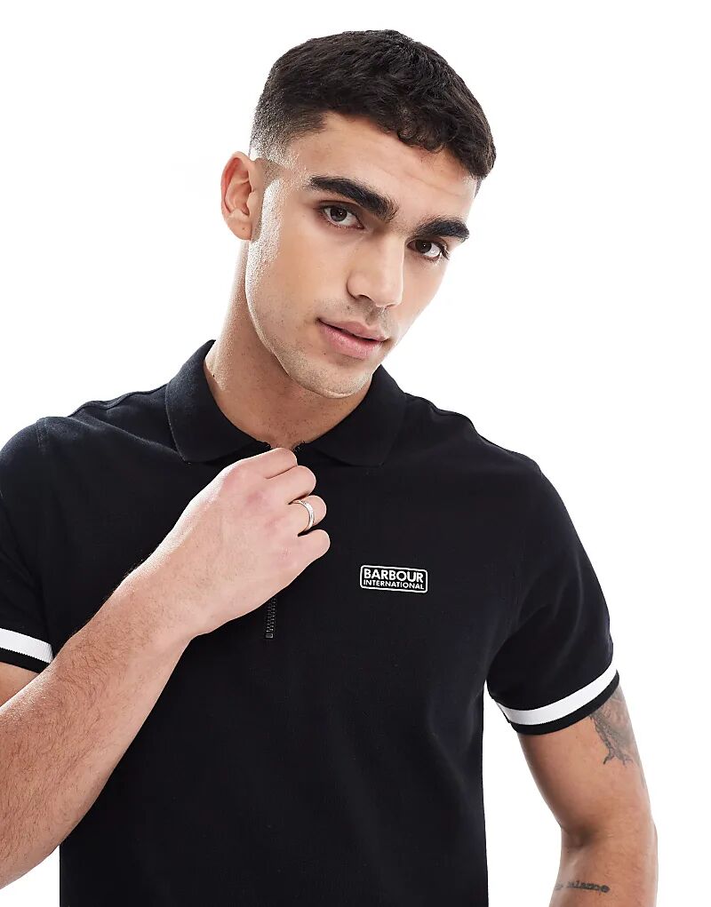 

Поло Barbour International Bradley черного цвета