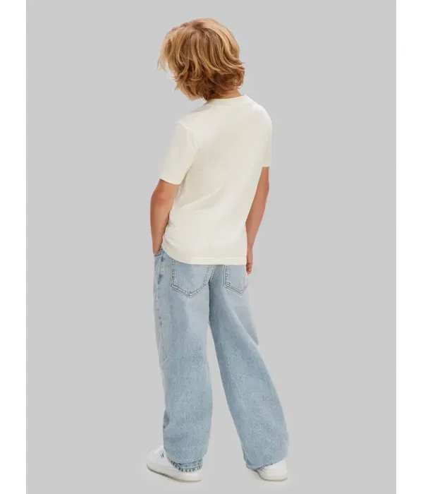 Футболка regular fit Calvin Klein Jeans, кремовый — фото 3