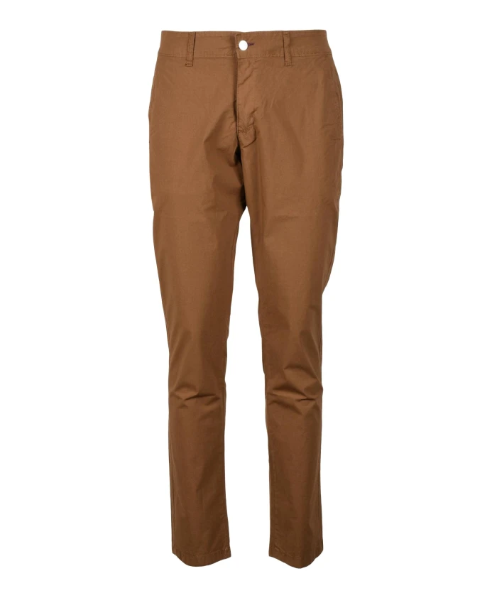 

Классические хлопковые брюки на молнии Daniele Alessandrini, коричневый