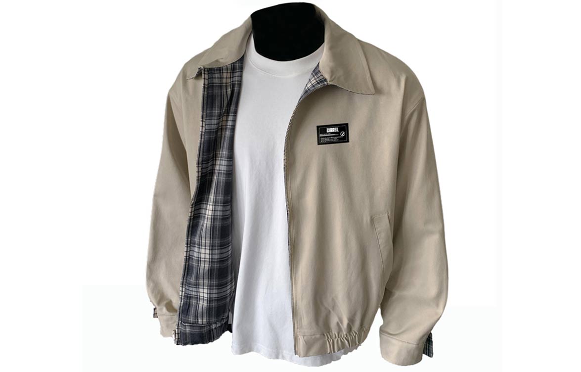 

ZIAREL Куртка Unisex Khaki [Removable Logo] Lapel Moderate