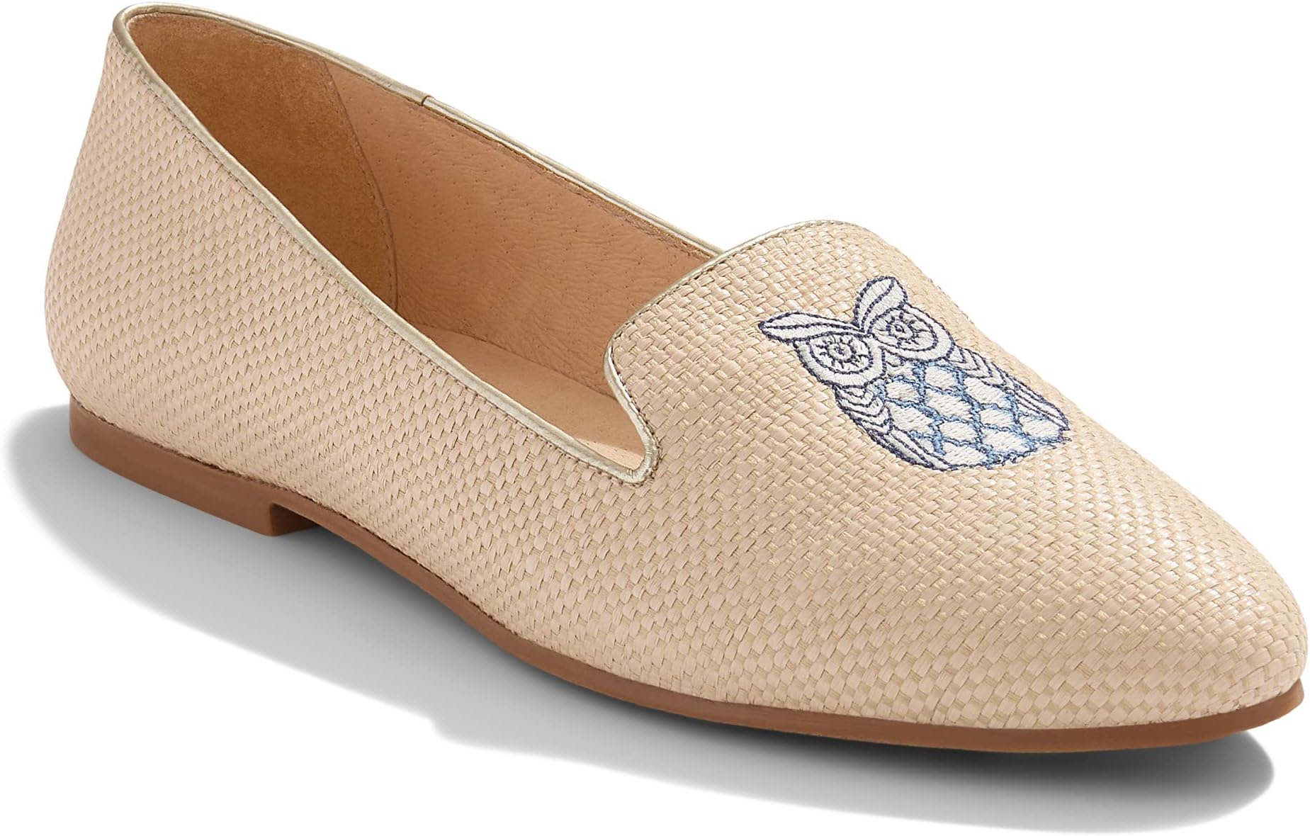 

Лоферы Jack Rogers Ginny II Loafer with Owl Embroidery, цвет Rattan/Platinum