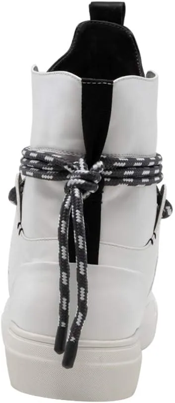 Мужские высокие кроссовки Stryder Two Tone Lacing J75, белый/черный — фото 3