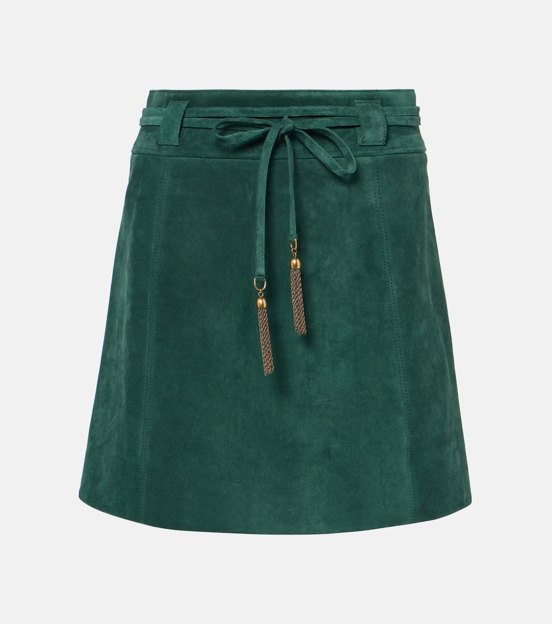 

Кожаная мини-юбка Chloé, Marble Green