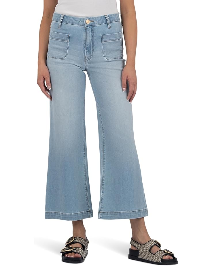 

Джинсы KUT from the Kloth Meg High-Rise Wide Leg with Patch Pockets Regular Hem, цвет Fortitude