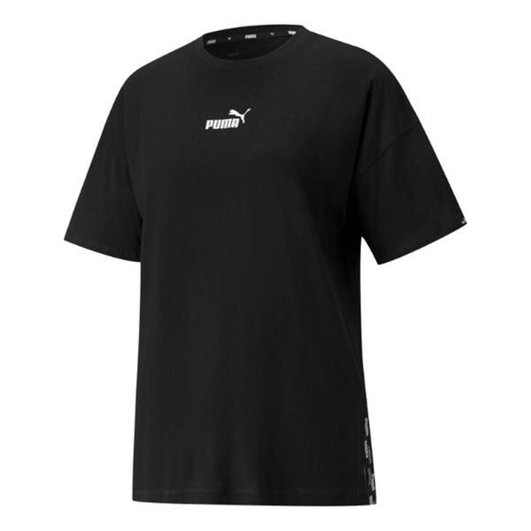 

Футболка power logo printing round necksport short sleeve black Puma, черный