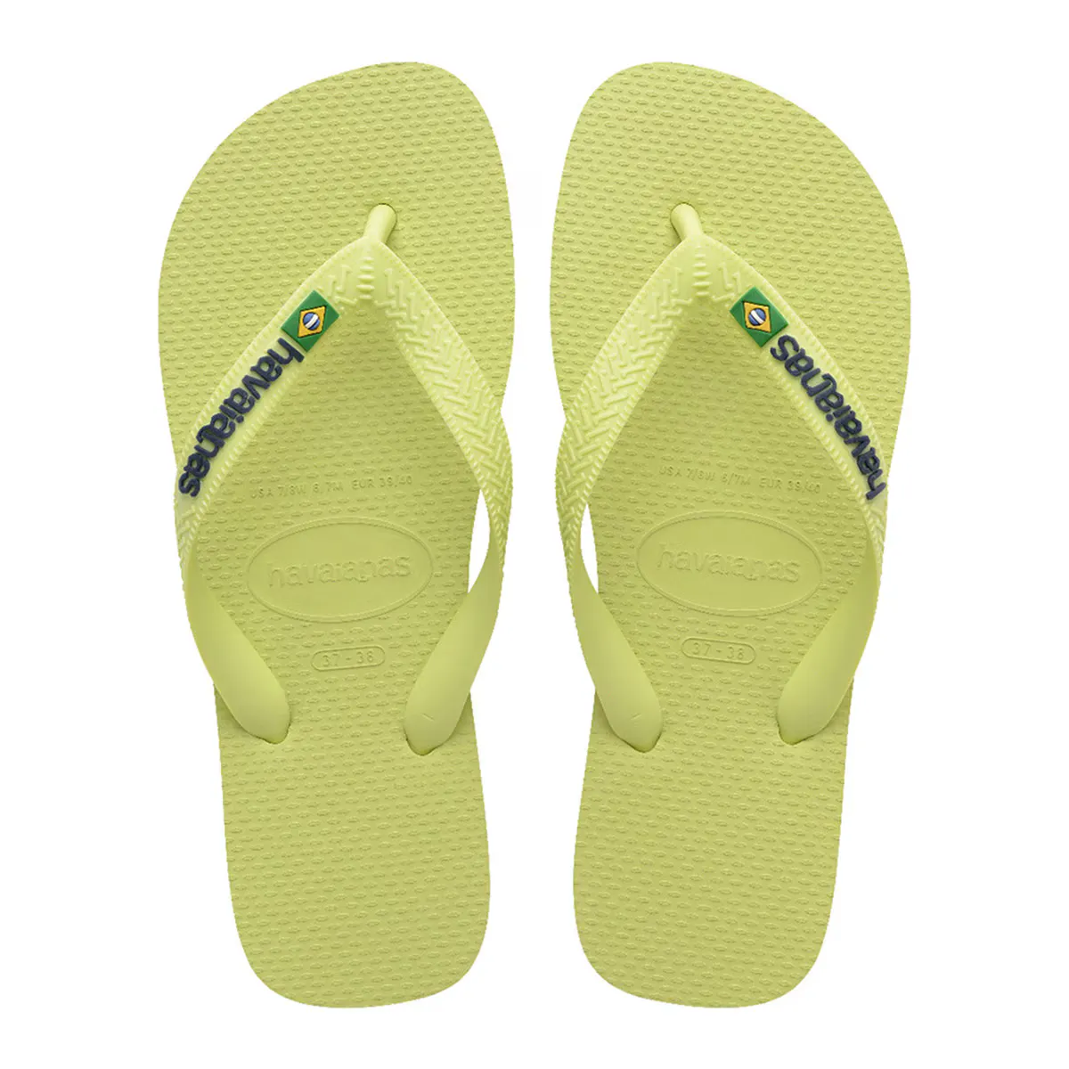 Шлепанцы Hav унисекс. Логотип Brazil Matcha Green 456 Havaianas, цвет Verde manzana