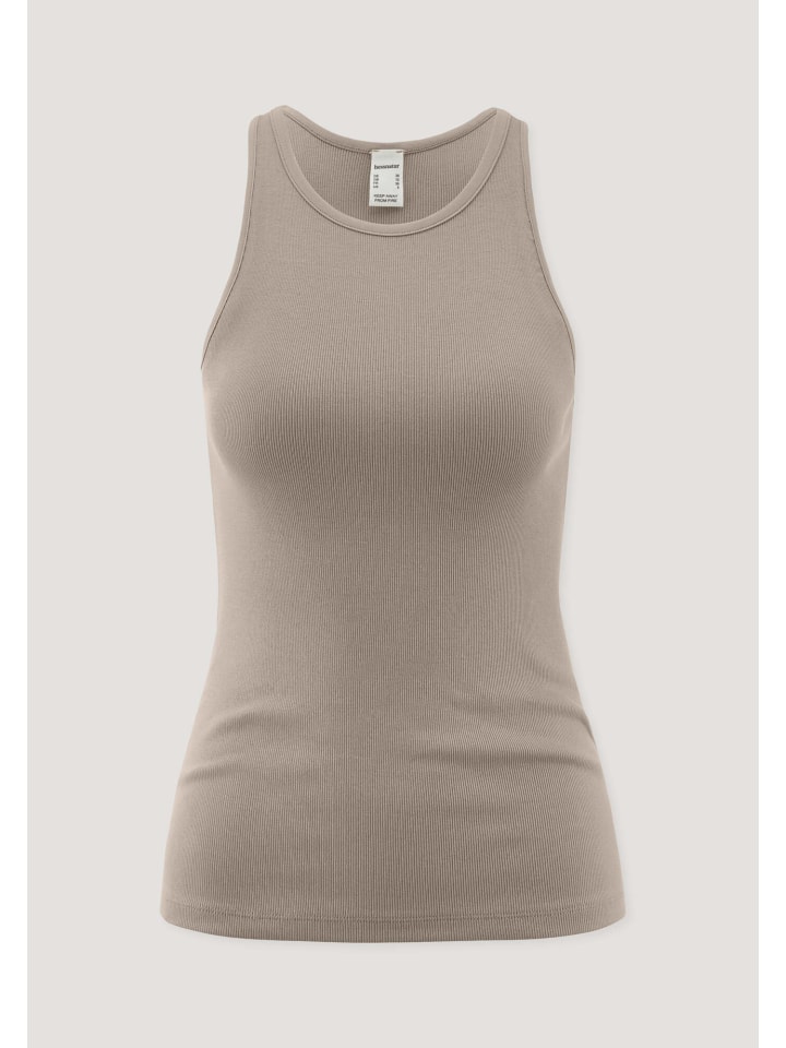 

Hessnatur Топ в рубчик с высоким воротником, миндально-коричневого цвета