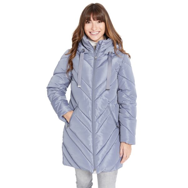 

Женская стеганая куртка с шевронным узором Nine West, цвет pale blue