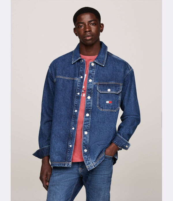 

Рубашка джинсовая Tommy Jeans свободной посадки, синий