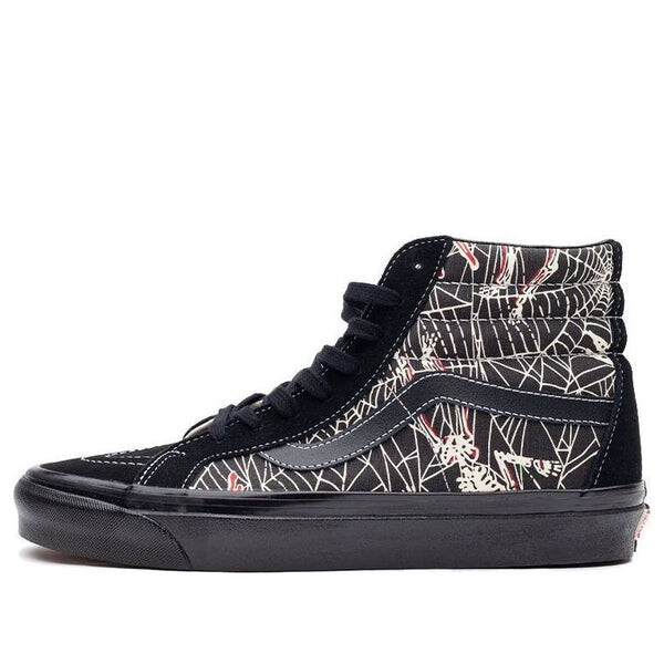 

Кроссовки sk8-hi 38 dx 'anaheim factory og - black spider web' Vans, черный
