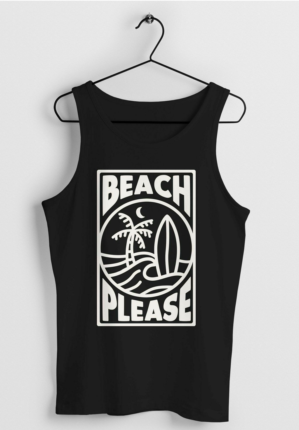 

Топ TANK-BEACH PLEASE SURFING SURFBOARD WAVE WELLE SOMMER Neverless, черный