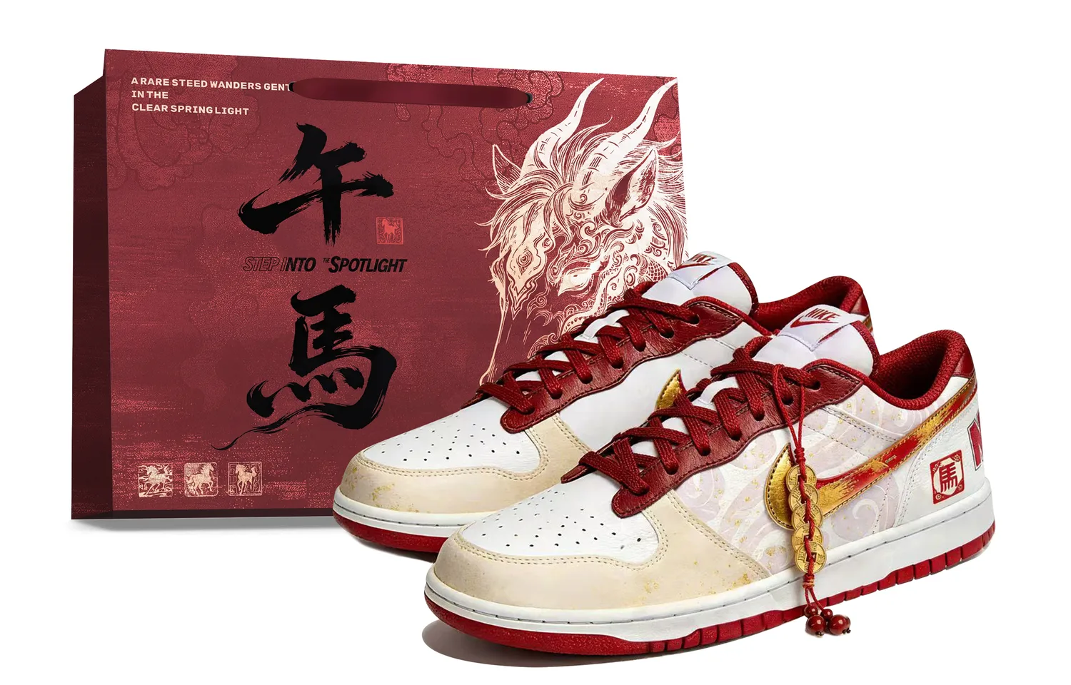 Nike Кроссовки для скейтбординга мужские Big Coverage Cushioning Abrasion Resistant Low top белые красные