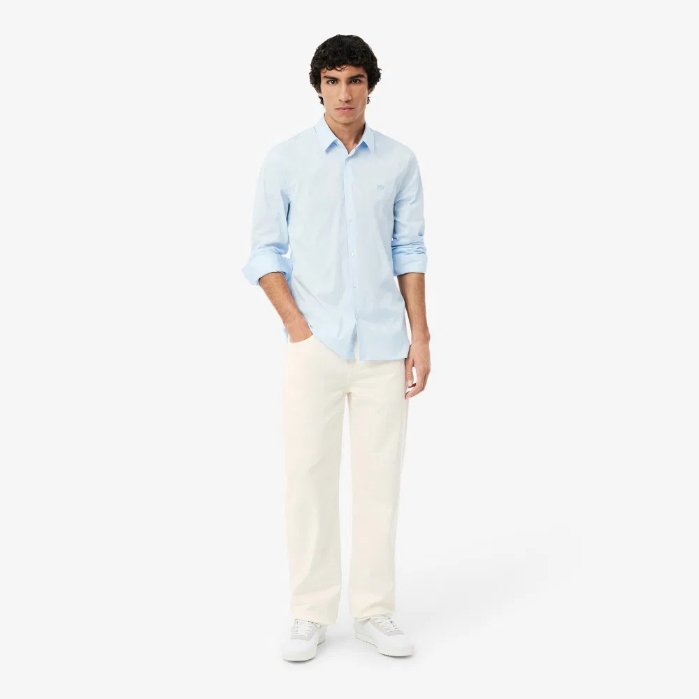 Мужские прямые джинсы цвета экрю от Lacoste — фото 2