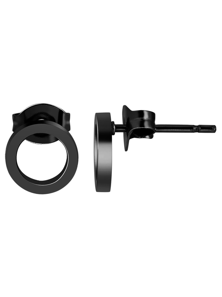 

Adeliás Женские серьги - серьги-гвоздики из нержавеющей стали черного цвета