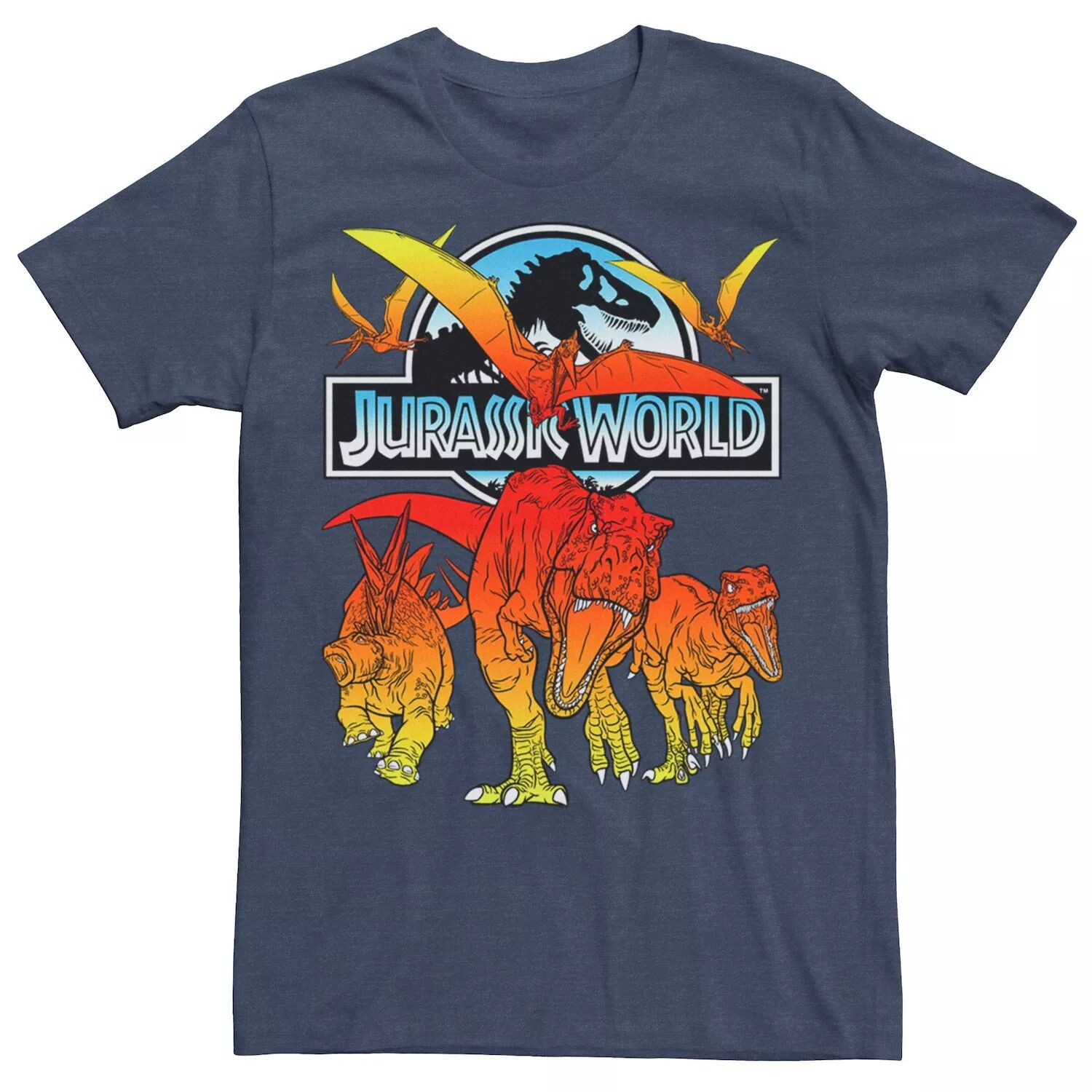 

Мужская футболка Jurassic World Two Dino Charging Comic Pop Licensed Character
