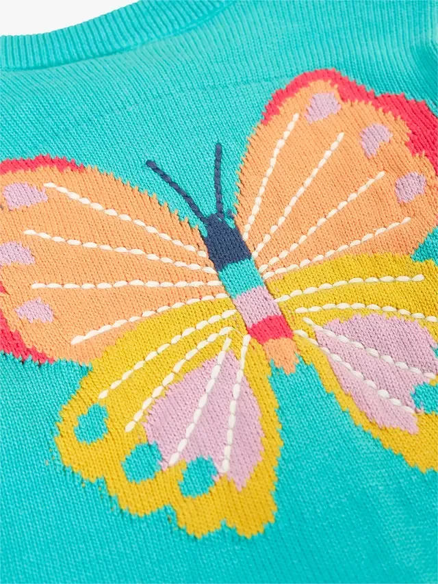 Детский кардиган Cammie с анималистическим принтом, цвет Pacific Aqua Frugi — фото 4