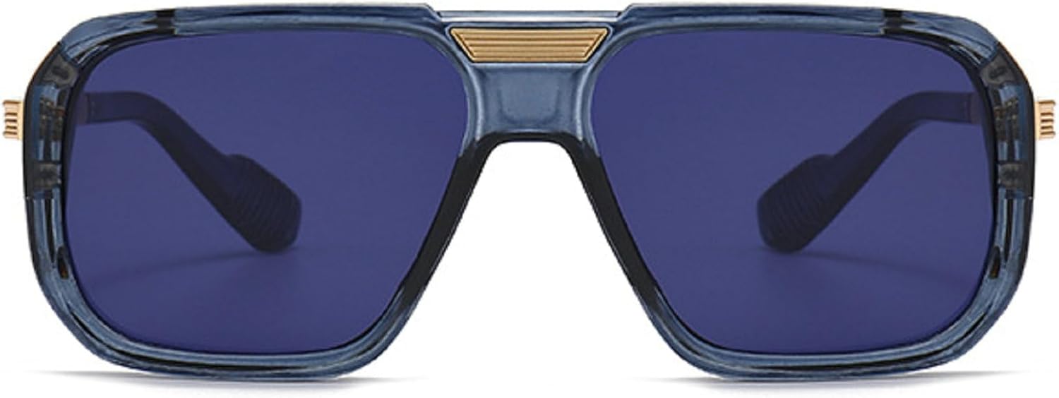 

Мужские солнцезащитные очки в стиле ретро, ​​модные солнцезащитные очки-пилот для женщин, очки с заклепками, трендовые градиентные темно-синие солнцезащитные очки mincl, Blue