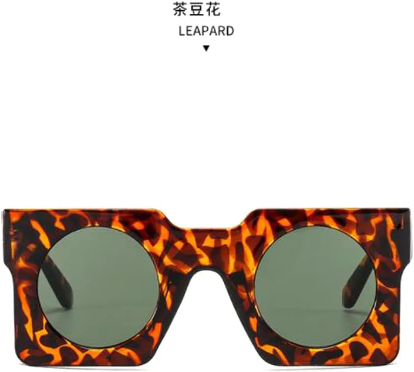 

Солнцезащитные очки в квадратной оправе с круглыми линзами и защитой от УФ-излучения. Модные солнцезащитные очки для активного отдыха star shop, Tea Bean Flower