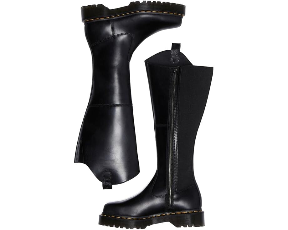 Ботинки Dr. Martens Amaayah Hi LZC3595 женские черные кожаные с боковой молнией — фото 2
