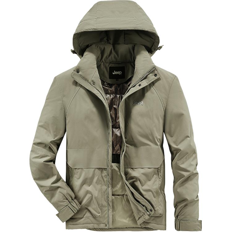 

Jeep Пуховик Unisex Khaki Hooded Moderate Others