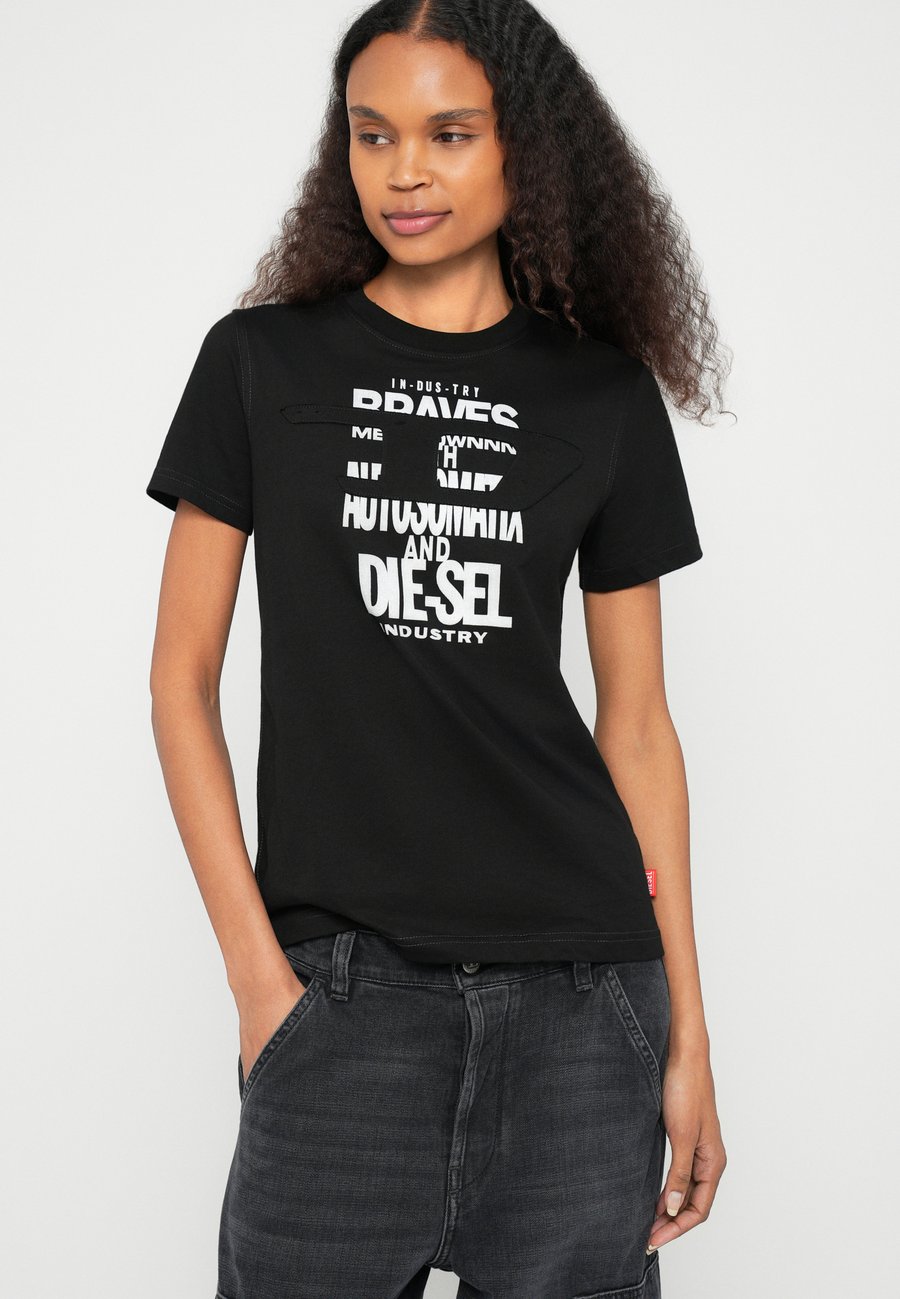 Футболка Diesel Print T-shirt, Black — фото 4