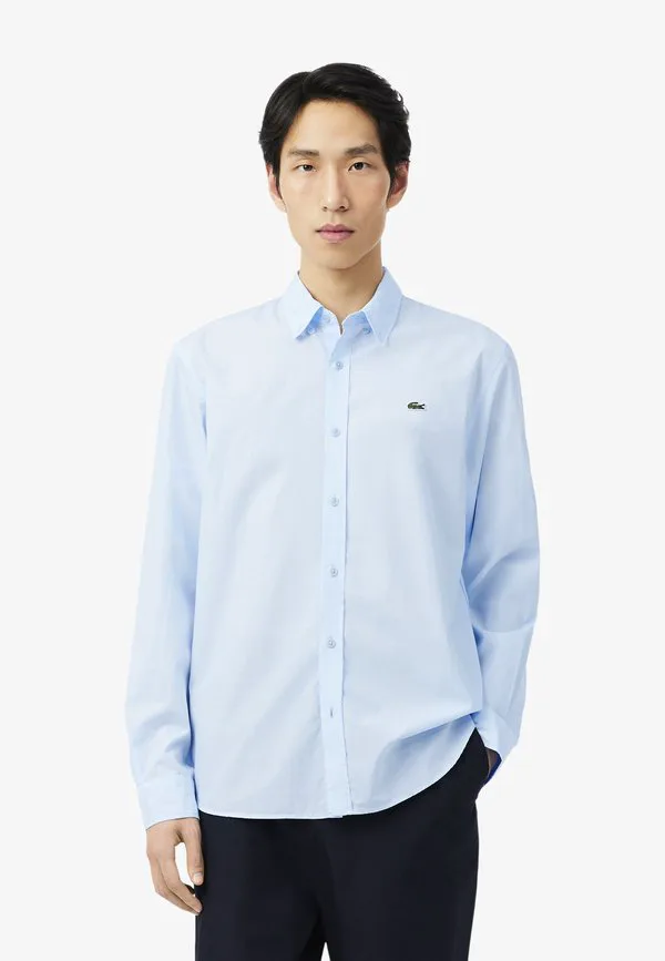 Рубашка Lacoste, однотонная, светло-голубой