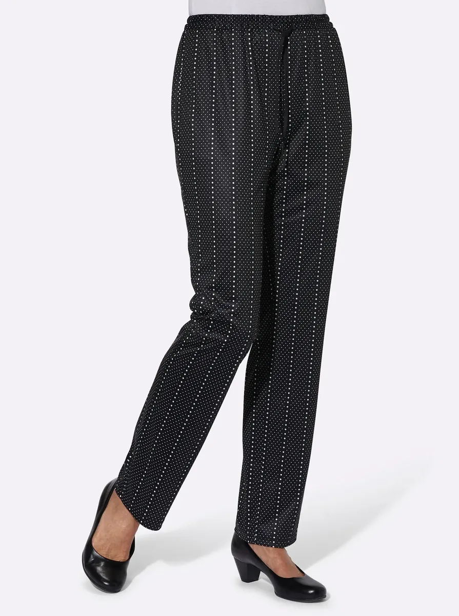 

Трикотажные брюки Classic Basics, цвет Schwarz-Getupft
