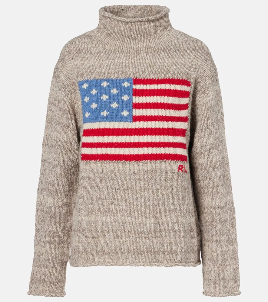 Свитер из шерстяной смеси Polo Ralph Lauren, бежевый