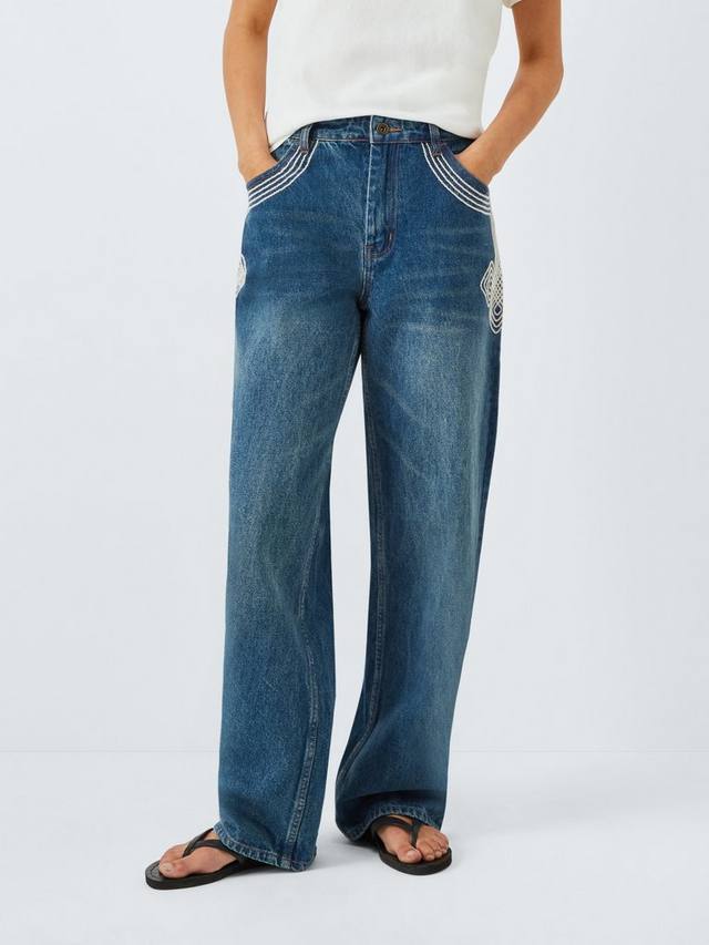 

Bonham прямые джинсы с вышивкой Deus ex Machina, Dark Blue