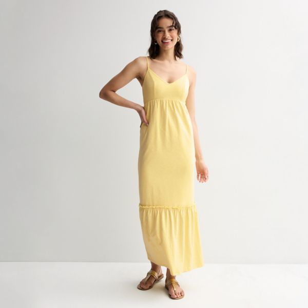 

Платье макси из легкого трикотажа для юниоров So, цвет finch yellow