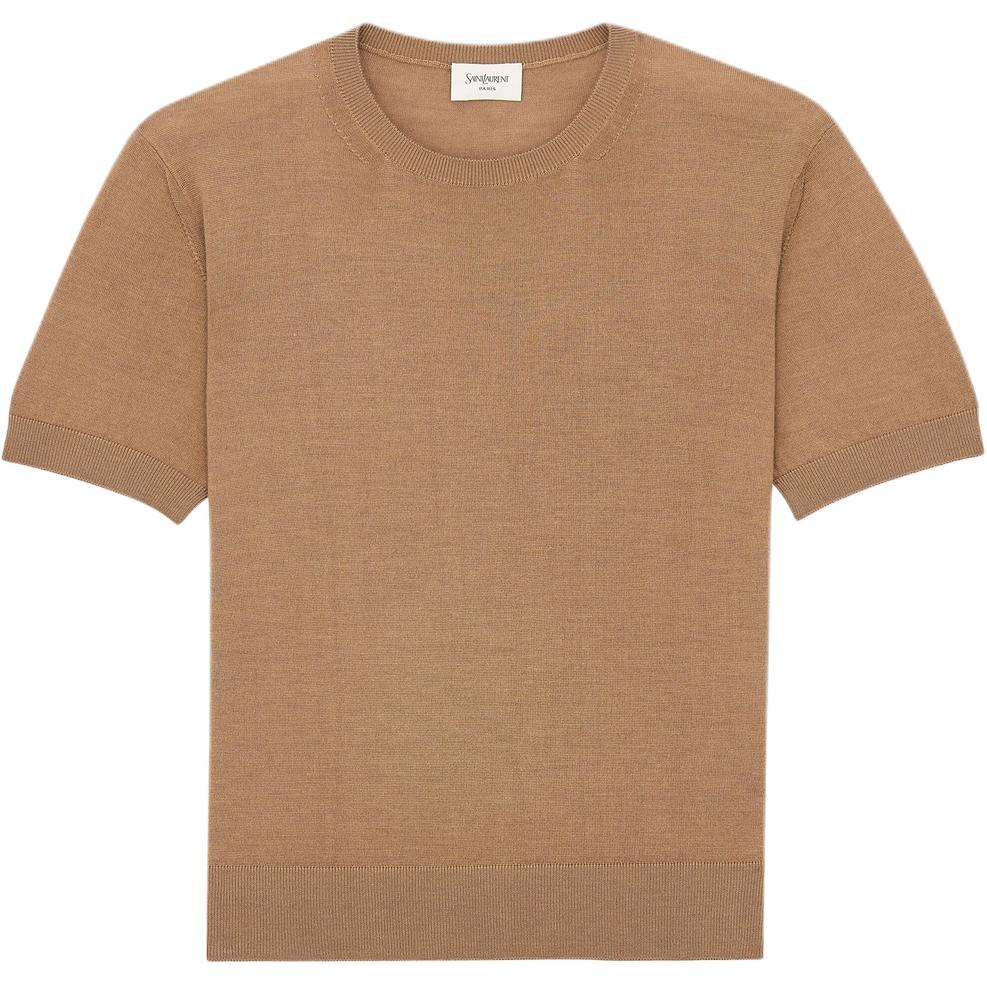 

SS26 Кашемировый свитер женский SAINT LAURENT, светло-желтый