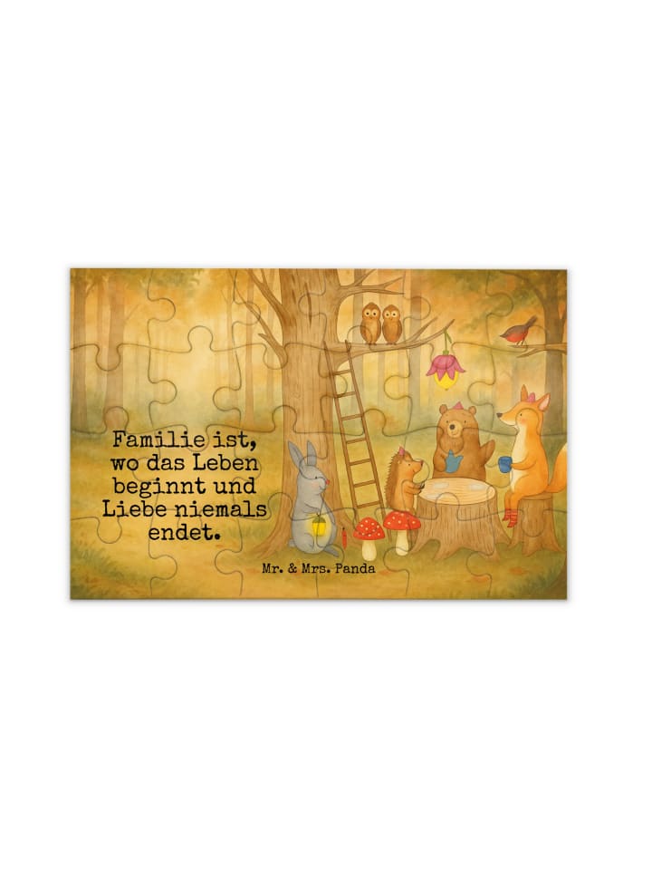 

Mr. & Mrs. Panda Дизайн пазла «Лесные животные для пикника» с надписью, выполненной белым цветом