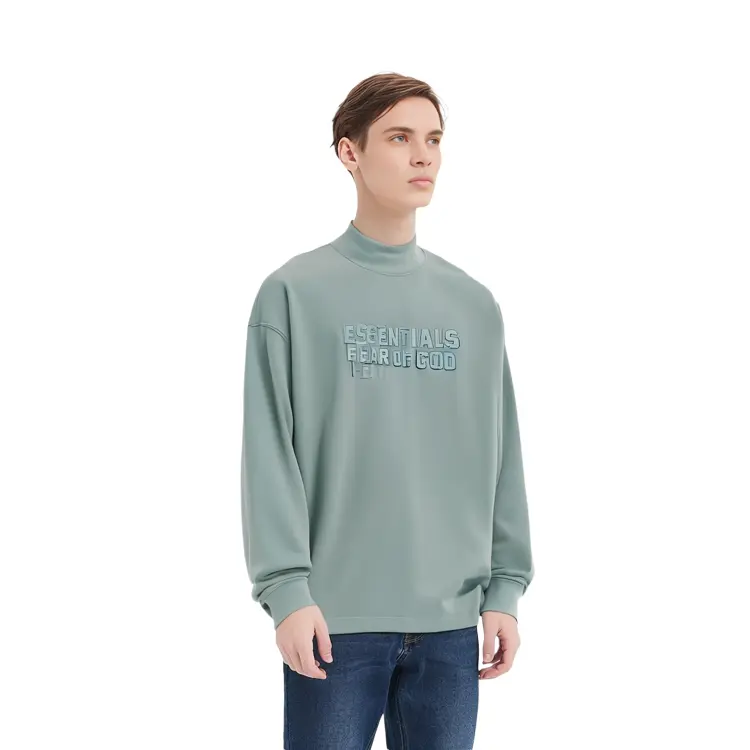 SS23 Толстовка мужская Shady Blue Fear Of God Essentials, цвет Haze Blue — фото 3