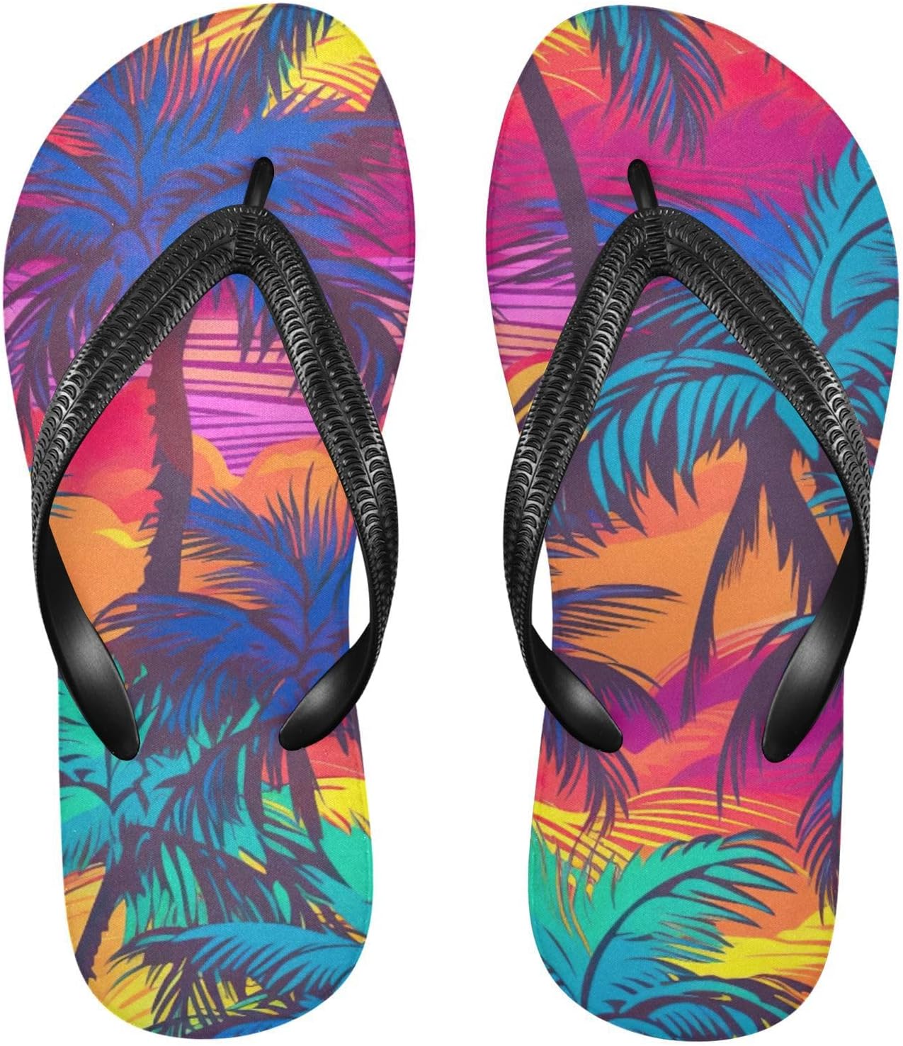 

Тропические пальмовые шлепанцы, пляжные летние повседневные сандалии для женщин и мужчин, тапочки для душа, размер XS Kfbe, Palm