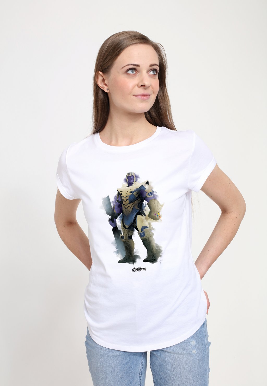 

Футболка с принтом AVENGERS ENDGAME THANOS PAINT Henry Tiger, белый