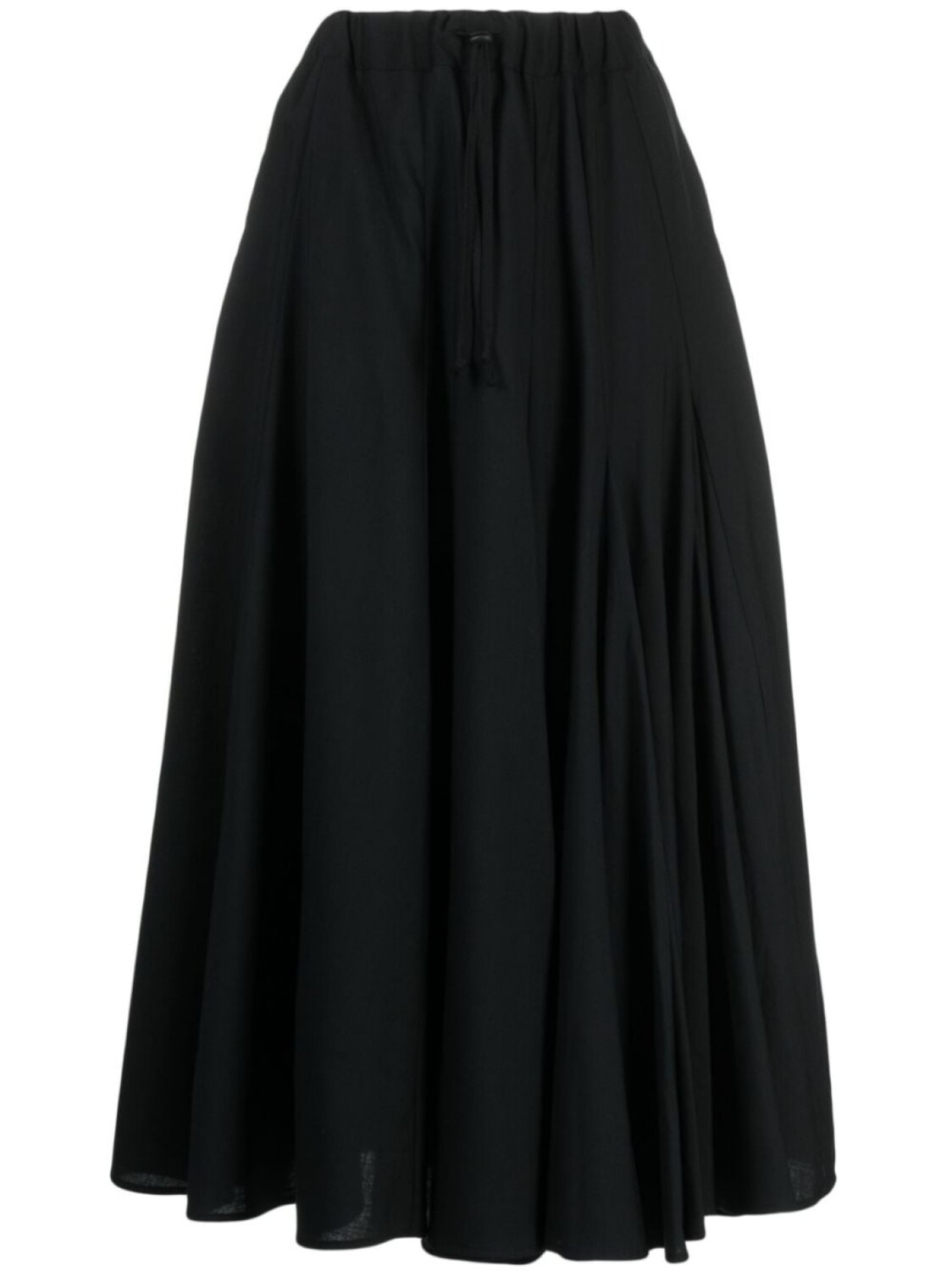 

Yohji Yamamoto шерстяная юбка миди с завышенной талией, черный