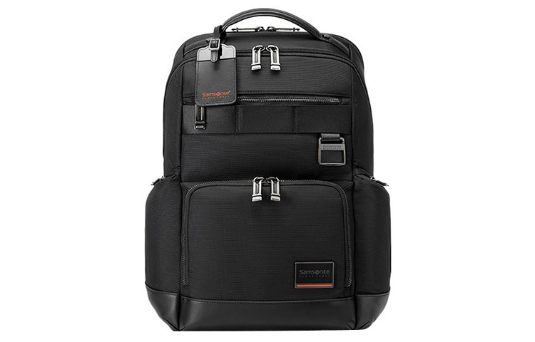 

Samsonite Нейлоновый и кожаный дорожный рюкзак большого размера мужской черный