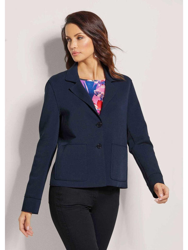 

MADELEINE Модная короткая куртка с цепочкой-вешалкой, темно-синего цвета