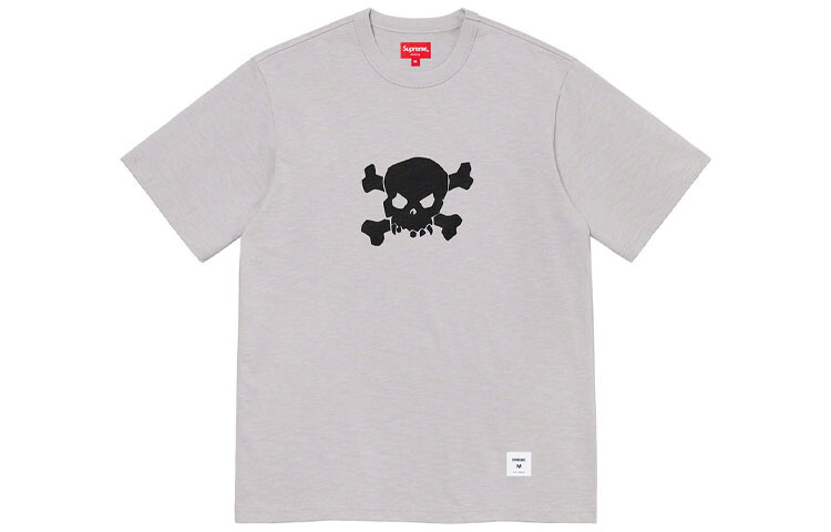 Футболка Supreme Skull, белый / черный — фото 3