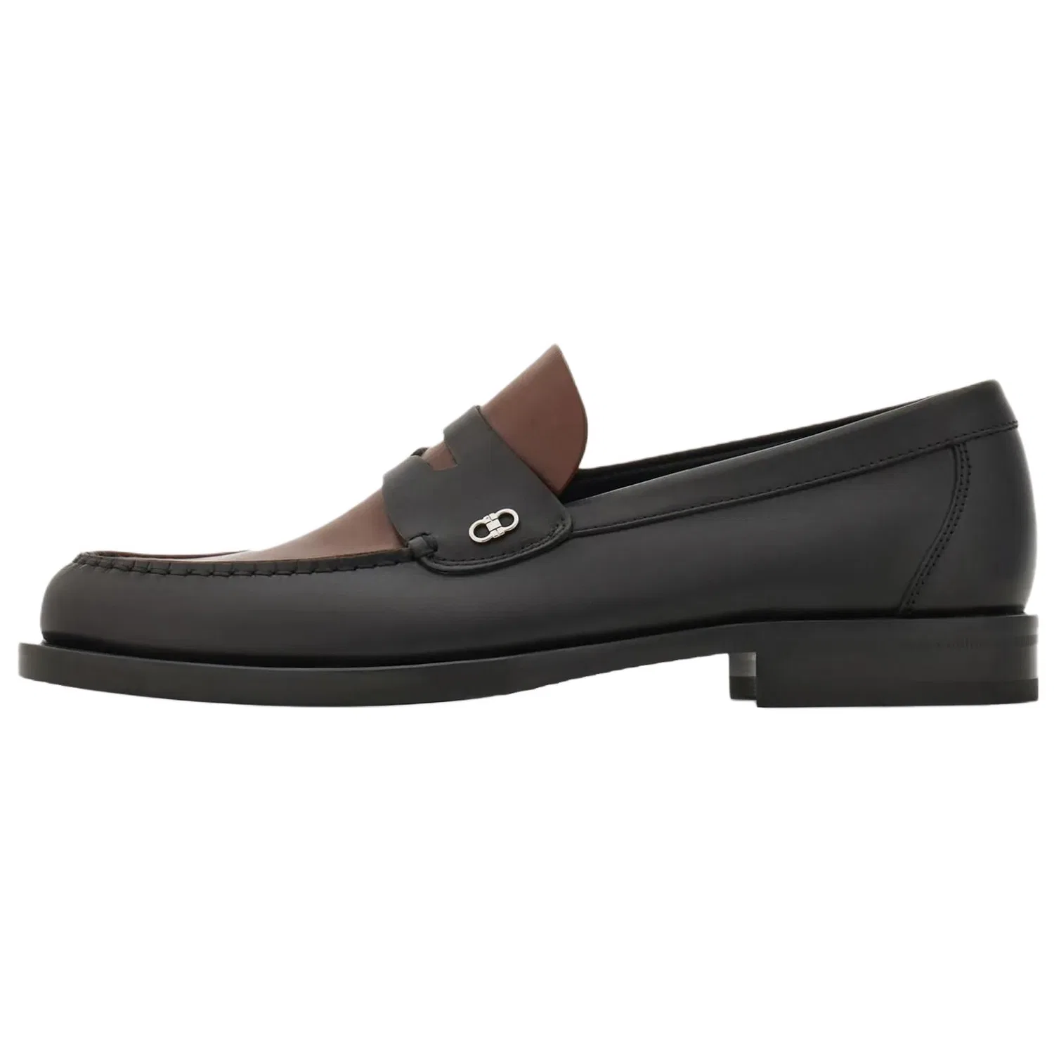 Лоферы из коровьей кожи Gancini Ferragamo Original Shoe Box черный