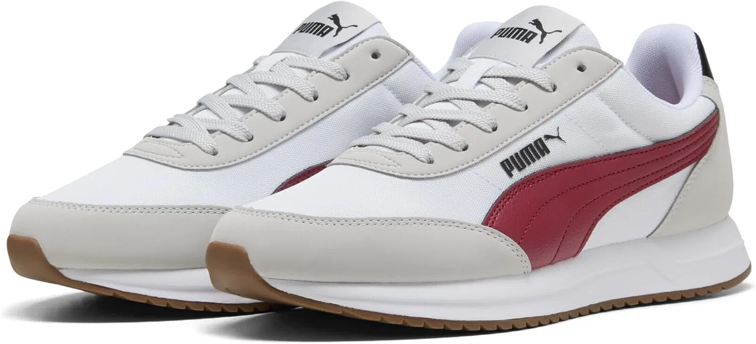 Кроссовки Puma Unisex R78 Lightwind, Cool Light Gray Dark Crimson Puma White