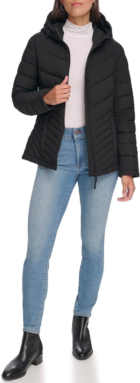 

Женская легкая стеганая куртка Tommy Hilfiger Every Day Essential, Black