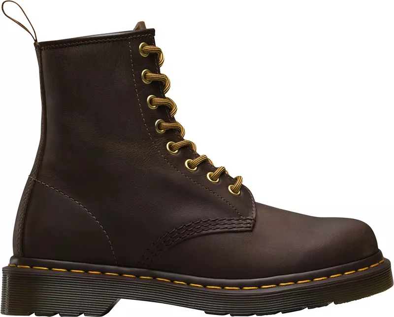 

Мужские кожаные ботинки на шнуровке Dr. Martens 1460 Crazy Horse, коричневый