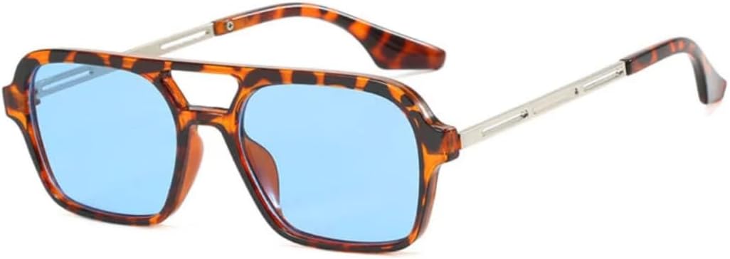 

Солнцезащитные очки с защитой от УФ-излучения UV400 | Двойная перемычка, цветные линзы | для женщин и мужчин, для занятий спортом на открытом воздухе и вождения DSVIGF, Leopard-blue